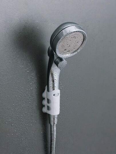 1pc Bathroom Suction Cup Silicone Shower Head Holder, No Drilling Required, Powerful Suction Base Stand For Shower Head Accessories