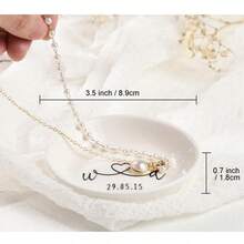 1pc Personalized Elegant Jewelry Tray, Jewelry & Perfume Display Stand, Ring Necklace Earring Storage Tray, Bridal Set, Bridesmaid Gift, Wedding Gift, Engagement Gift, Anniversary Gift, Valentine's Day Gift, Mother's Day Gift. Suitable For Storing Keys At Home, Living Room And Office. - Multicolor - View 9