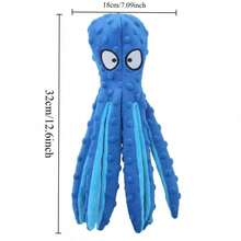 1pc Octopus Shaped Plush Dog Toy That Makes Squeaky Sounds, No Stuffing, Crinkly Noise, Durable, Suitable For Puppy Teething, Fits Small To Large Dogs - Multicolor - View 3