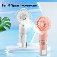Hailicare Portable Humidifying Fan, High-Power Handheld Mist Fan, Portable USB Rechargeable Handheld Fan Humidifier, Water Humidifying Rechargeable Mini Handheld Fan, Battery Capacity: 800mAh - Handheld - View 3