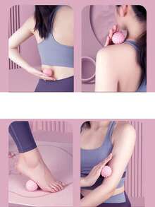 10件套女士粉色瑜伽健身套装 - 便携式运动配件套装，包括跳绳、按摩球、3件套头带、阻力带、瑜伽球和瑜伽袜，适合居家锻炼、普拉提和健身房训练 - 彩色 - 查看 6