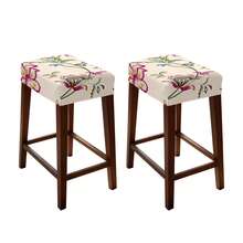 1/2/4/6pcs Stretch Printed Bar Stool Chair Covers, Washable, Suitable For Living Room, Bedroom, Vanity Chair, Coffee Table Chairs - one-size - View 34