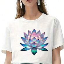 1 pièce/2 pièces/3 pièces Fleur de lotus irisée en cristal, patch thermocollant. Accessoire DIY convenant pour les t-shirts, jeans, pulls, sacs à main, oreillers, coussins - 3PCS-S - Voir 6
