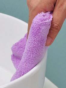 10pcs Thick Kitchen Cleaning Towels/ Dish Cloths, Assorted Colors, Bamboo Fiber, Highly Absorbent, Non-Linting, Non-Stick Oil, 9.8"*9.8", Not Support Machine Washing,Kitchen,Bathroom,Home,Household Supplies - 多色的 - 查看 2