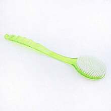 1pc Extra Long Handle Exfoliating Brush, For Back Scrubbing (14. 37 Inches), Shower Scrub Brush, Soft Bristles, Non-Slip Handle, Suitable For Hard-To-Reach Areas, Feet And Shoulders, Spa, Elderly Care And Bathing Accessories, Essential For Home Bathroom (Light Blue, Summer Fresh) - 1號綠色 - 查看 1