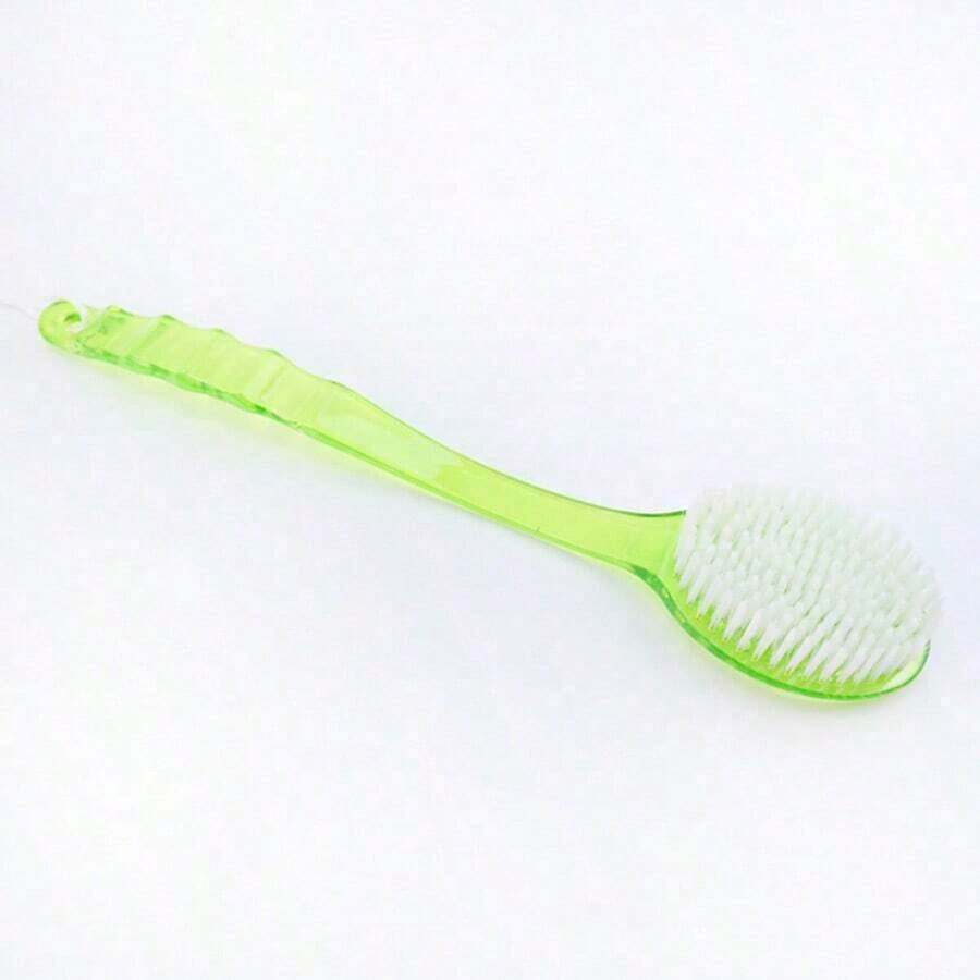 1pc Extra Long Handle Exfoliating Brush, For Back Scrubbing (14. 37 Inches), Shower Scrub Brush, Soft Bristles, Non-Slip Handle, Suitable For Hard-To-Reach Areas, Feet And Shoulders, Spa, Elderly Care And Bathing Accessories, Essential For Home Bathroom (Light Blue, Summer Fresh) - 1號綠色 - 查看 1