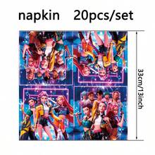 K-POP 女巫组合主题生日派对一次性餐具，韩国流行音乐节生日派对用品，K-POP 女巫组合主题派对一次性餐具 - A - 查看 10