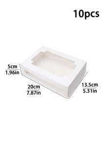 10/20pcs Transparent Window Bread/Donut/Candy/Macaron Snack Boxes, Dessert Gift Packaging Boxes Suitable For Easter, Holidays, Birthdays, Parties - View 16