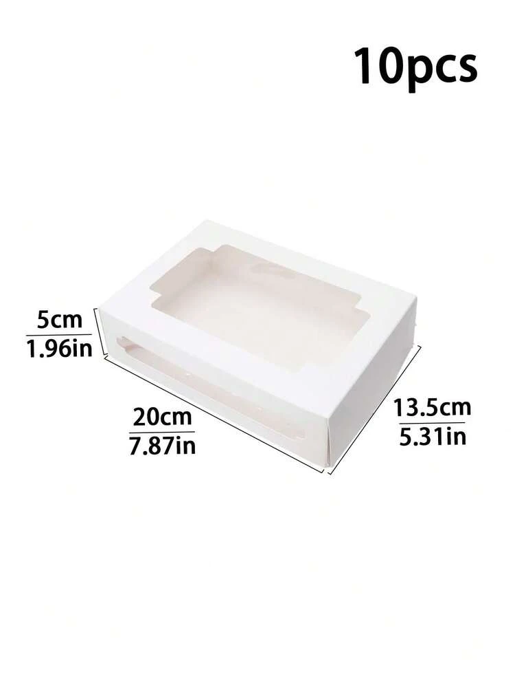 10/20pcs Transparent Window Bread/Donut/Candy/Macaron Snack Boxes, Dessert Gift Packaging Boxes Suitable For Easter, Holidays, Birthdays, Parties - View 16