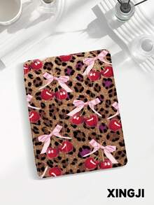 1个亮红色樱桃图案平板电脑保护套，兼容10.2英寸（第十代）/（A16）11英寸（第十一代，2025款）、Pro 11英寸（2021/2020款）、Galaxy Tab A8 10.5英寸（2022款）、Matepad 10.4/Tab，带笔槽，防摔，平板电脑支架，自动休眠/唤醒功能。 - 彩色 - 查看 4