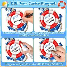2pcs/Set Cruise Door Magnetic Anchor, Car Magnetic Anchor, Magnetic Sticker With Life Buoy, Comes With 3 Paint Pens, Nautical Ship Anchor, Cruise Door Decor, Fridge Decor, Cruise Fridge Decor, Beach Party Gifts - 2 PCS Magent+3pen - View 5
