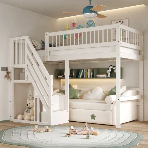 Kids Bed Frames, Headboards & Footboards - White - View 1