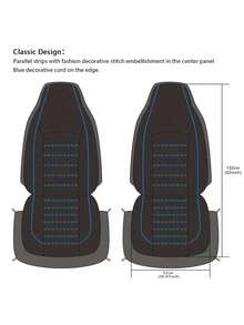 通用型PU皮革汽车前排座椅套，高背桶形座椅套 - 适用于大多数轿车、卡车、SUV、桶形/长条座椅，四季通用汽车座椅套，全套座椅套 - A款 - 查看 12