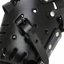 Bozal de perro de cuero duradero - Bozal de transpirable anti-mordeduras, adecuado para perros medianos y grandes - Negro - Ver 3