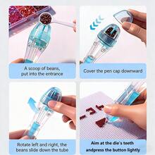 1pc 2.6mm Pixel Art Pen With Ergonomic Grip Design, Transparent Body For Better Visibility, Practical Puzzle Tool - Multicolor - View 9