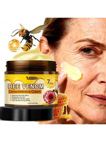 Hidratante eficaz de 7 días con miel, antienvejecimiento, hace que la piel se vea talla grande joven, antienvejecimiento y reafirmante, mejora las líneas finas y el flacidez, hidrata la piel seca, aumenta la humedad y la elasticidad. Fórmula suave apta para todo tipo de pieles. 120g