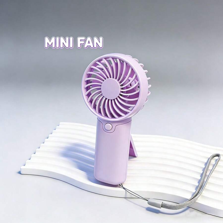 1个迷你手持风扇，带腕带，1档风速设置，需使用AAA电池（不包含在内） - 顏色 - 查看 1