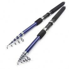 Fiberglass Telescopic Fishing Rod, Portable For Boat Fishing And Sea Fishing, Suitable For Multiple Water Environments, Durable And Lightweight - Blue - View 7