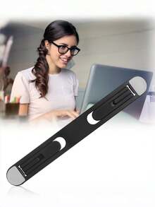 1pc Portable, Foldable, Adjustable Laptop Stand To Upgrade Your Laptop Setup! Compact Laptop Cooling Raised Invisible Folding Stand With Height Adjustment - Black - View 7