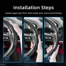 Hocasen For Segmented Carbon Fiber Steering Wheel Cover Sporty Style Non-Slip Comfortable Grip 2 Pieces/3 Pieces Set Options Quick-Install Design All-Season Compatibility For Tiguan/Golf/Polo/Passat/Jetta/ID.3/ID.4/Atlas/Teramont/Taos/T-Cross/Taigo/Touran/Multivan/Caddy/Amarok/Crafter/Transporter/Gol/Virtus/Voyage/Nivus/Touareg/ID.5/ID.7/ID. Buzz Black Blue Silver Red White - Sectional Carbon Fiber Steering Wheel Cover - View 11