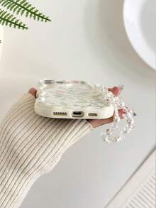 1 Piece Of Fashionable Phone Case. Does Not Include Lanyard Or Stand. Blue Floral Novelty Cream Flower Textured Wavy Painted Floral Edge Anti-Drop Phone Case With Bracelet Accessory, Compatible With IPhone 17 Pro/17 Air/17/17 Pro Max/16/11/16 Pro/16 Plus/16 Pro Max/16e/15 Pro Max/13/14/12/XS/XR/7G/8P, Galaxy S25/S25 Plus/S25 Ultra/A16/A36/A26/A56/A50/A12/A32/A52/A72/A51/A21S/A13/A14/S24/S24 Plus/S24 Ultra, S22/A52/A53/A54/A55/S23, 11/12 Pro/12/12X/13 Pro/14 Pro/15 Pro, 10/9/Note 9/12c/Note 11 Pro/Note 8 Pro Spring - 多色 7 - 查看 5