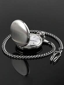 蒸汽朋克风格素面怀表，黑色石英项链，男女通用怀表链，生日、婚礼和周年纪念礼物 - 均碼 - 查看 10