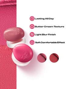 COLORKEY Velvet Multi-Use Blush And Lip Tint, Long-Lasting Lip Cream - Moisturizing, Waterproof, Can Build Blush Flush, Highly Pigmented Lip Tint, Multi-Purpose Lip And Cheek Stain, Portable, Natural Flush, Jelly Texture, Perfect Autumn/Winter Makeup For Women And Girls, Latte Makeup, Y2K Makeup, 90s Makeup, Bad Girl Makeup, Lip Combo, Bridal Wedding, Valentine's Day - Q05 Berry Red - View 4