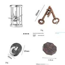 Classic Golden Cage Puzzle, Brain Teaser, Great Gift For Birthday, Holiday, Perfect Present - Multicolor - View 2