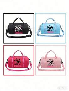 1pc "Gymnastics Girl" Graphic Shoulder Bag - Adjustable Strap And Top Handle, Fabric Mini Bag | 4 Styles And Multiple Colors Available, Multifunctional Small Gym Bag For Fitness/Dance/Commute/Outdoor | Casual Minimalist Handbag | Perfect Gift For Friends/Family/Loved Ones - Ideal Holiday & Back-To-School Gift For Fitness Enthusiasts,New Year's Gift, Valentine's Day Gift - Multicolor - View 7