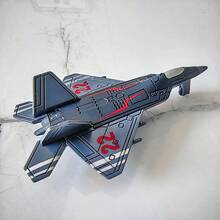 Bộ 6 máy bay mô hình chiến đấu, đồ chơi trượt quán tính cho trẻ em, đồ trang trí nhà cửa, quà sinh nhật cho trẻ em. - màu đen - Xem 10