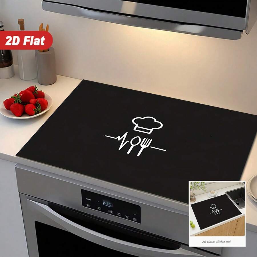 1pc Scratch-Resistant Protective Mat Suitable For Induction Cooktop, Stove And Ceramic Hob, Multi-Functional Stove Cover, Easy To Clean, Heat-Resistant, Beautiful Home Kitchen Decor - Multicolor - View 1