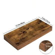 [2/4 Chiếc, Dày 0.59 inch x Rộng 5.8 inch x Dài 15.7 inch] Kệ lưu trữ treo tường, Kệ nổi, Kệ trưng bày, Kệ sách, Trang trí khung ảnh, Hộp đựng gia vị cho nhà bếp, văn phòng, phòng ngủ, phòng tắm, Có sẵn màu Nâu/Đen/Trắng - Nhiều màu - Xem 6