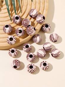 20 piezas de cuentas de resina con patrón de semillas vintage, detalles únicos para crear collares, pulseras y otras joyas personalizadas, unisex, adecuadas para fiestas, uso diario y talla grande ocasiones - talón - Ver 10