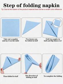 8pcs/4pcs Set Blue Satin Napkins - 30x30cm Square Satin Napkins - Soft Reusable, Suitable For Weddings, Parties, Mother's Day, Valentine's Day, Graduation, Luncheons, Restaurant Decor - Baby Blue - View 8