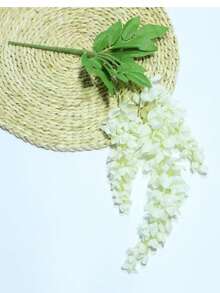 1/3 bông hoa tử đằng nhân tạo, dây leo tử đằng giả bằng lụa trắng, hoa nhựa treo, thích hợp trang trí nhà cửa, tiệc tùng, đám cưới. - trắng - Xem 6