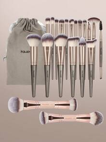 MAANGE 17支/18支/20支/21支/34支专业化妆刷套装,方便携带。是送给女性和女孩的理想礼物,也是赠品、专业化妆刷和全套化妆工具的理想之选。 - 香檳色 - 查看 3