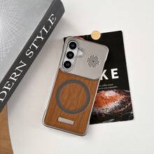 1 pièce Étui de téléphone magnétique de style minimaliste et populaire pour les affaires, convenant aux Galaxy S25 Ultra, Galaxy S24 Ultra, Galaxy S23 Ultra. Texture lisse, étui de couple, cadeau d'anniversaire, compatible avec les téléphones . Étui de protection pour téléphone avec texture magnétique Galaxy, matériau PC sans cadre. - Multicolore - Voir 76