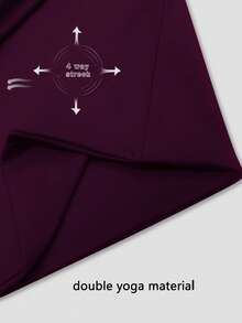 XLLAIS 2026 女士圆领短袖基础纯色修身休闲T恤，夏季 - 紫紅色 - 查看 6