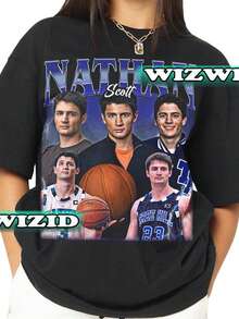 Retro 90's Nathan Scott Homage T-Shirt, Nathan Scott Fan Tee Graphic T-Shirt, Gift For Women And Man - Black - View 1