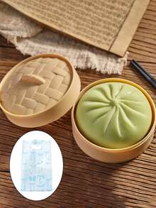 1个逼真蒸包造型的解压捏捏乐玩具，搞笑礼物，装饰品，完美解压玩具，附赠随机颜色礼品袋，柔软Q弹 - 彩色 - 查看 16