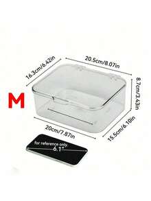 1pc High Capacity Stackable Transparent PET Bread Box, Minimalist Clear Display & Storage Container, Front Opening Design Keeps Baked Goods Fresh, Household Kitchen Cookie Storage Box - View 10