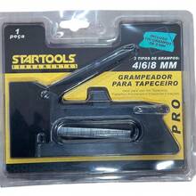 Grampeador Alta Desempenho Versátil Prático Para Tapeceiro com 100 Grampos de 8mm Preto - A - Visão 4