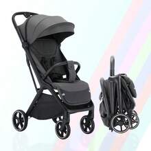 Lightweight Baby Stroller, Foldable Stroller Infant, One-Touch Collection, Adjustable Backrest, Breathable Mesh, Easy To Carry, Suitable For Travel - Grey - View 10