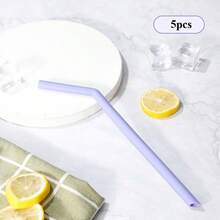 Ống hút silicon nhiều màu sắc, có thể tái sử dụng, chống trầy xước và chịu nhiệt, thích hợp cho cốc trà sữa trân châu và các loại đồ uống khác. - Nhiều màu - Xem 27