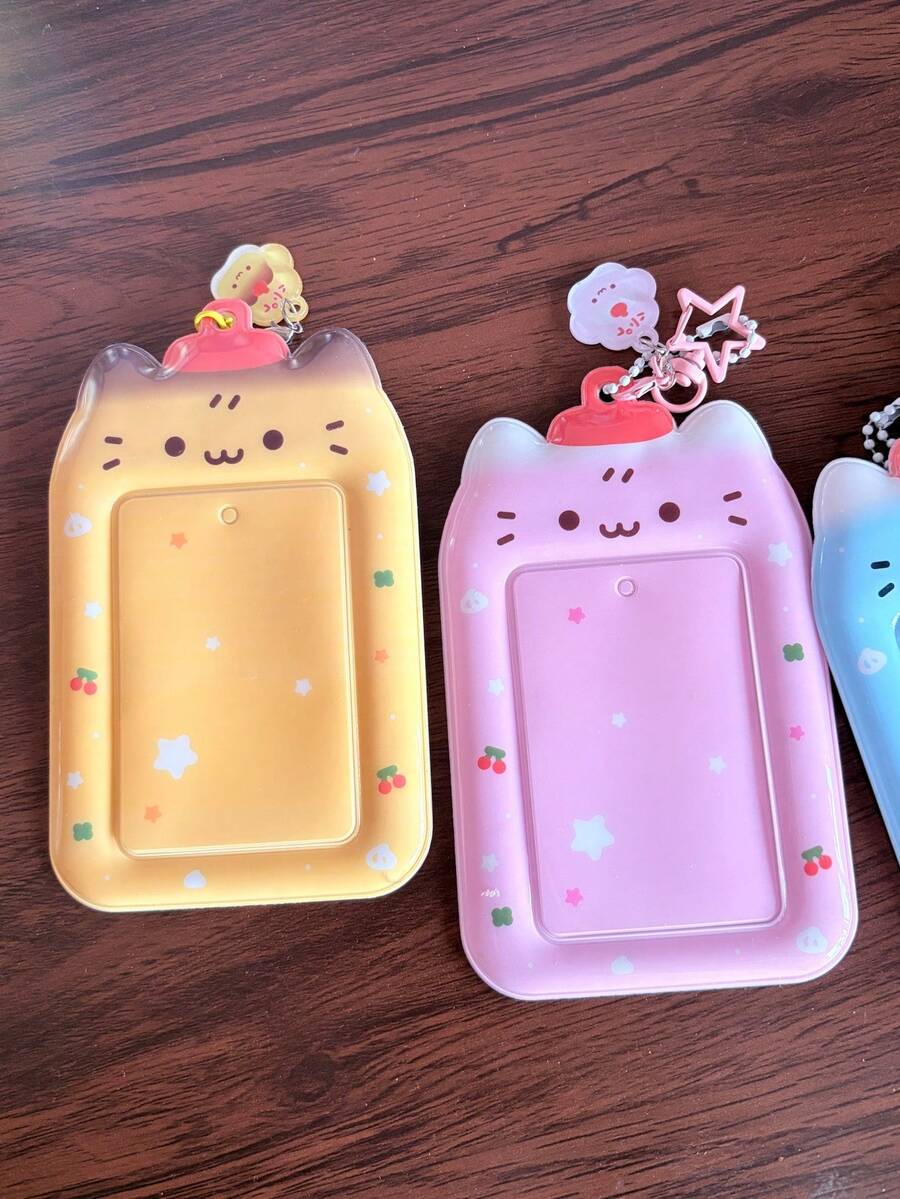 可爱布丁樱桃3英寸照片卡夹卡通猫外星人卡夹 - card holder - 查看 1