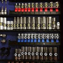 75pcs/Set Mechanical Drive Socket Label Stickers, Quick And Easy Socket Reminder Stickers, Convenient Identification Label Set - 75 Small Stickers - View 6