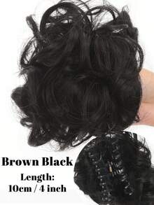 爪夹式凌乱发髻假发片 合成波浪发髻甜甜圈盘发发髻假发片 女士女孩接发 - 彩色 - 查看 28