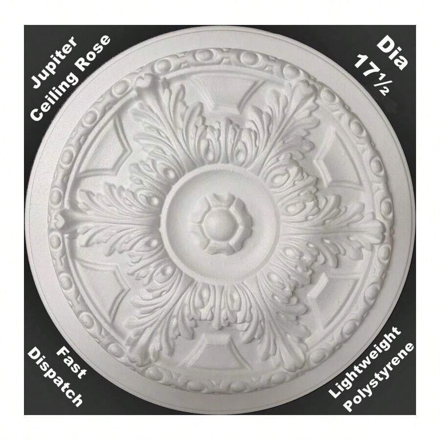 Jupiter Tough Strong Lightweight Polystyrene Ceiling E Center Dia 17½ Inch - B - View 1