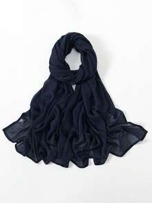 1 chiếc khăn trùm đầu bằng vải viscose màu trơn, thời trang, thoáng khí, nhẹ, đường viền may khóa đôi, khăn dành cho nữ, phù hợp cho mọi mùa để phối với váy. - Nhiều màu - Xem 34