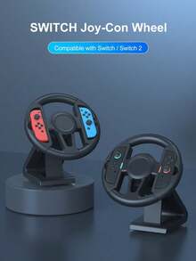 TOPWOLF 2槽位Switch Joy-Con二合一游戏方向盘控制器，适用于Switch - 查看 1